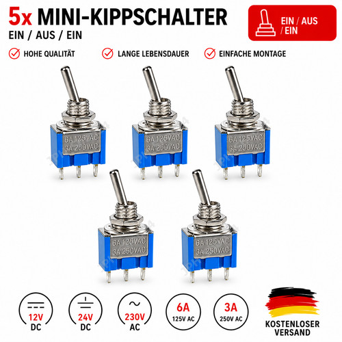 Mini kippschalter mts - 5x,