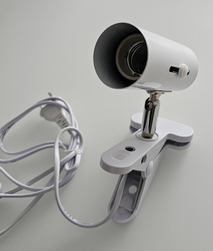 Klemmspot e27 weiss - weiss, mit