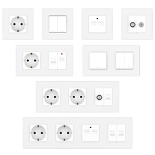 Glas Lichtschalter Steckdose