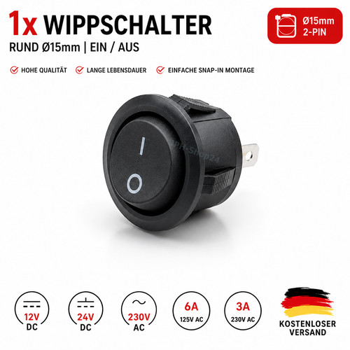 Mini wippschalter - 1x,