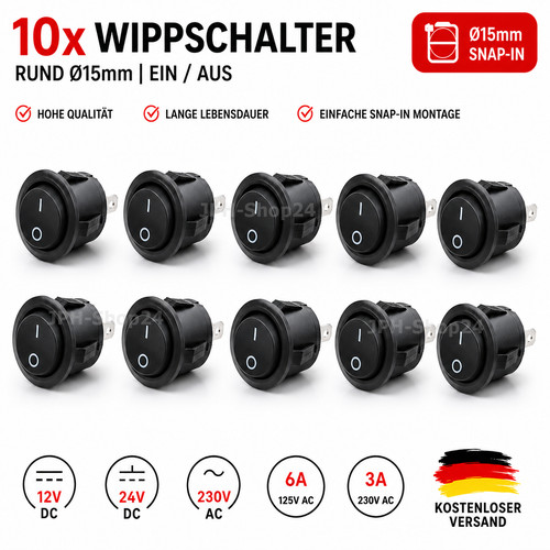 10x mini wippschalter - mini,