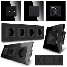 Glas Lichtschalter, Steckdose