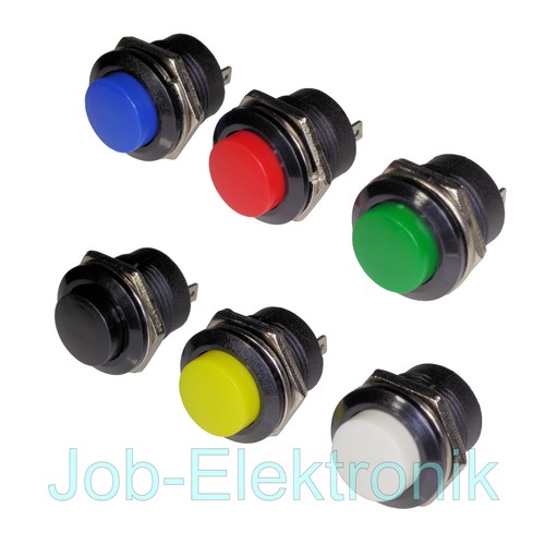 Druck taster schwarz rot - druck-taster, gelb